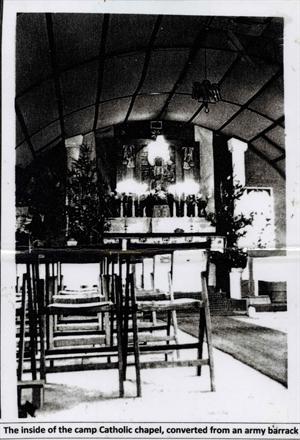 Inside the Catholic chapel